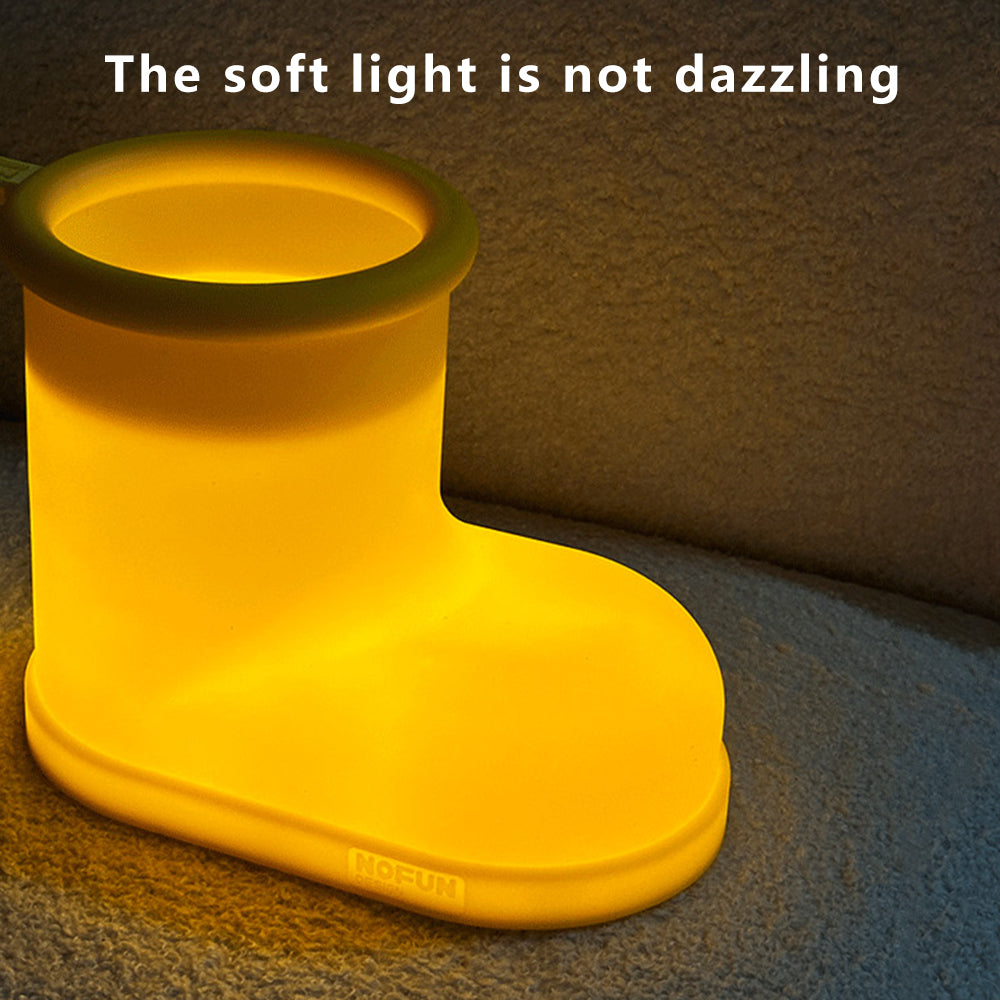 NOFUN DESIGN NF-04 Rain Shoe Shape Silicone Touch Night Lamp 3 Dimming Modes USB Charging Light NOFUN DESIGN NF-04 Rain Shoe Shape Silicone Touch Night Lamp 3 Dimming Modes USB Charging Light